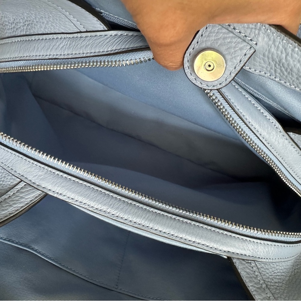 Sold- Coach Kristy Marble Blue Leather Large Shoulder Bag, New with Tag, #C6231 - Picture 12 of 12